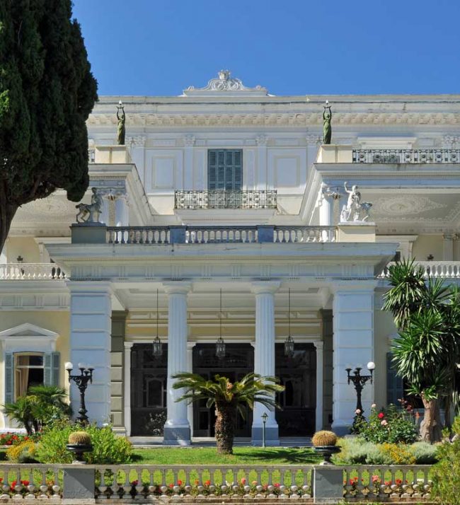 beach seafront villas pool barbati corfu achilleion