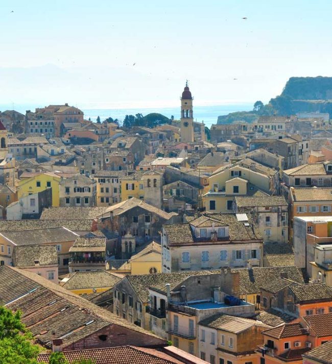glyfa beach villas seaside front corfu map points old town